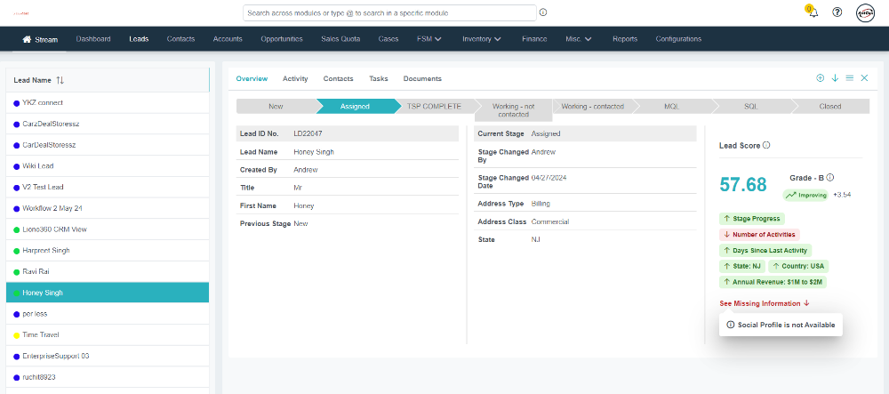 AI-based lead scoring