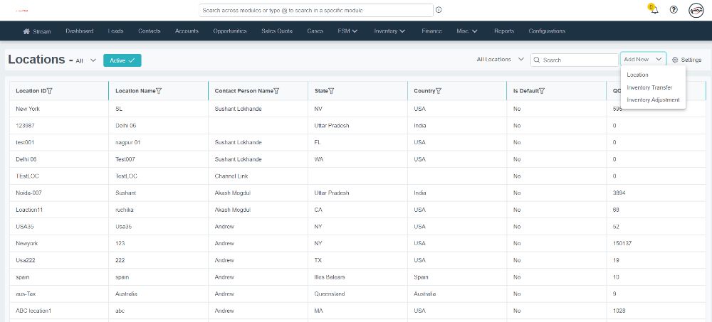 Multi-Warehousing Management