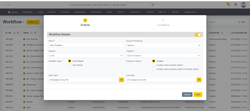 Lead/Opportunity Management