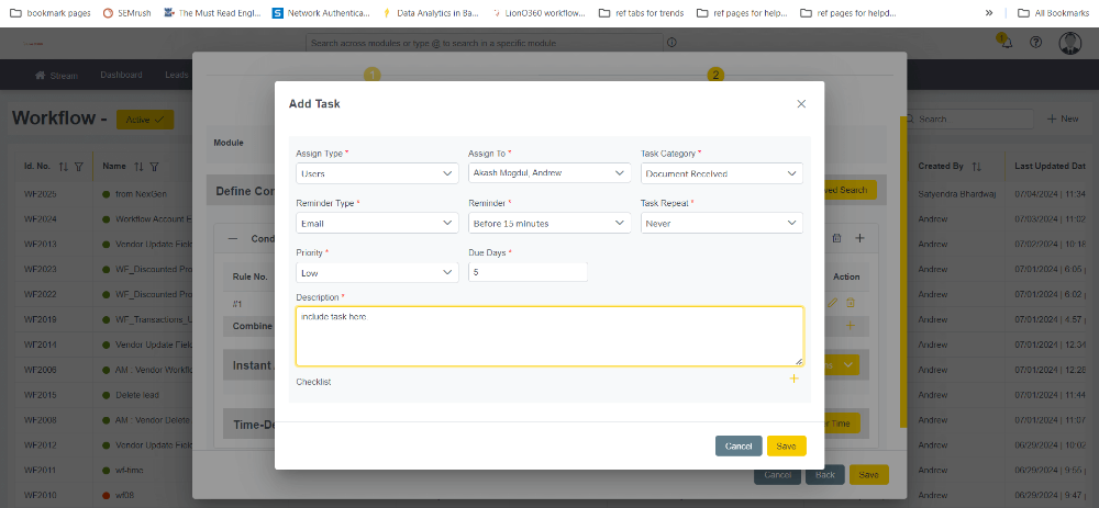 Sales Process Workflow Automation