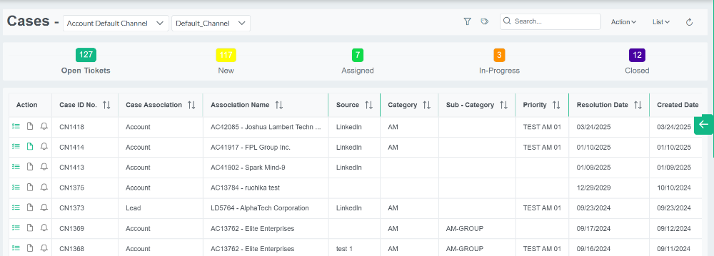 LionO360 CRM Case/Request Submission