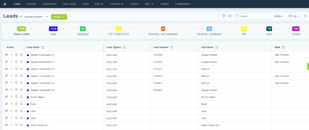 LionO360 CRM Lead Management