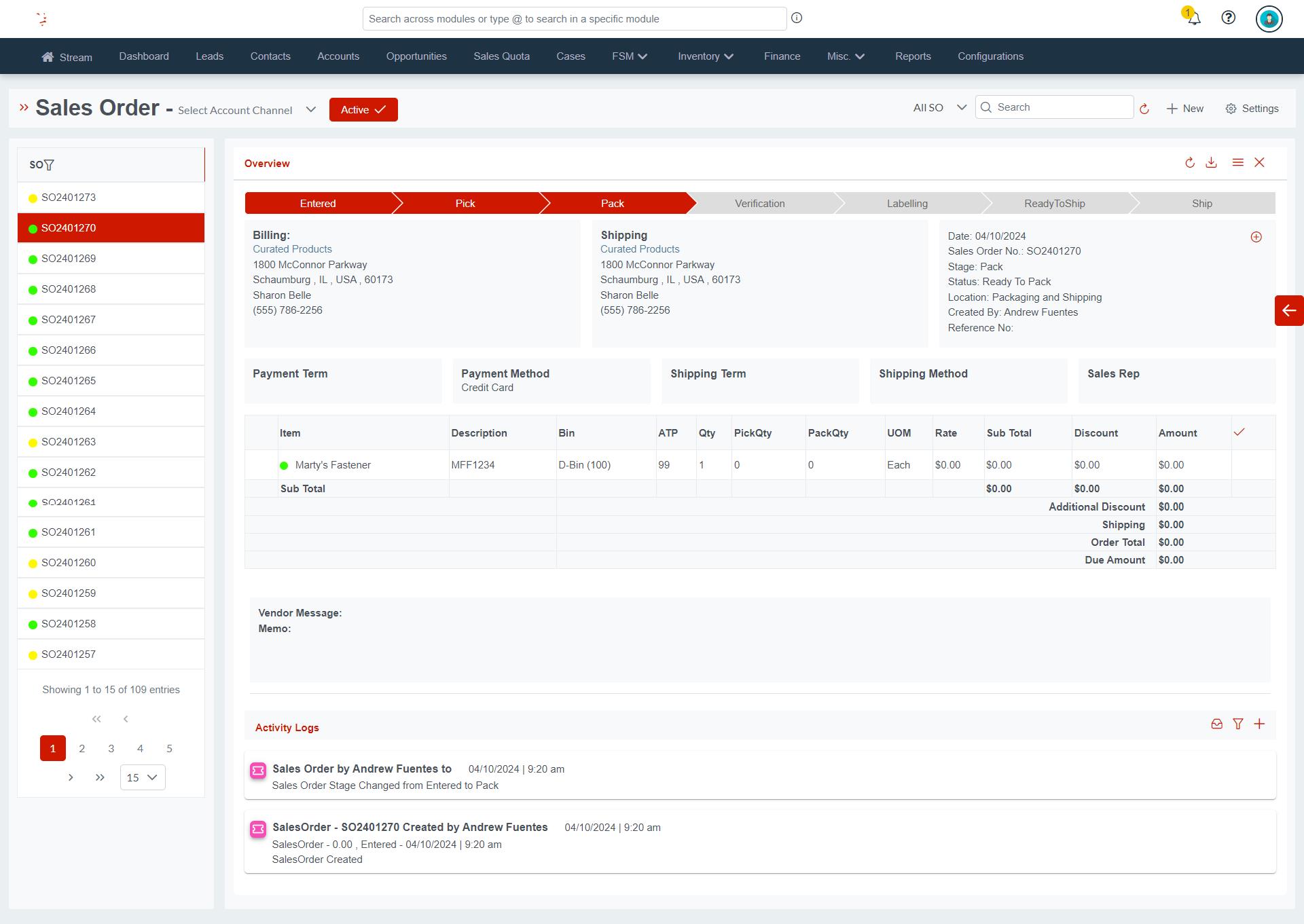 order fulfillment process