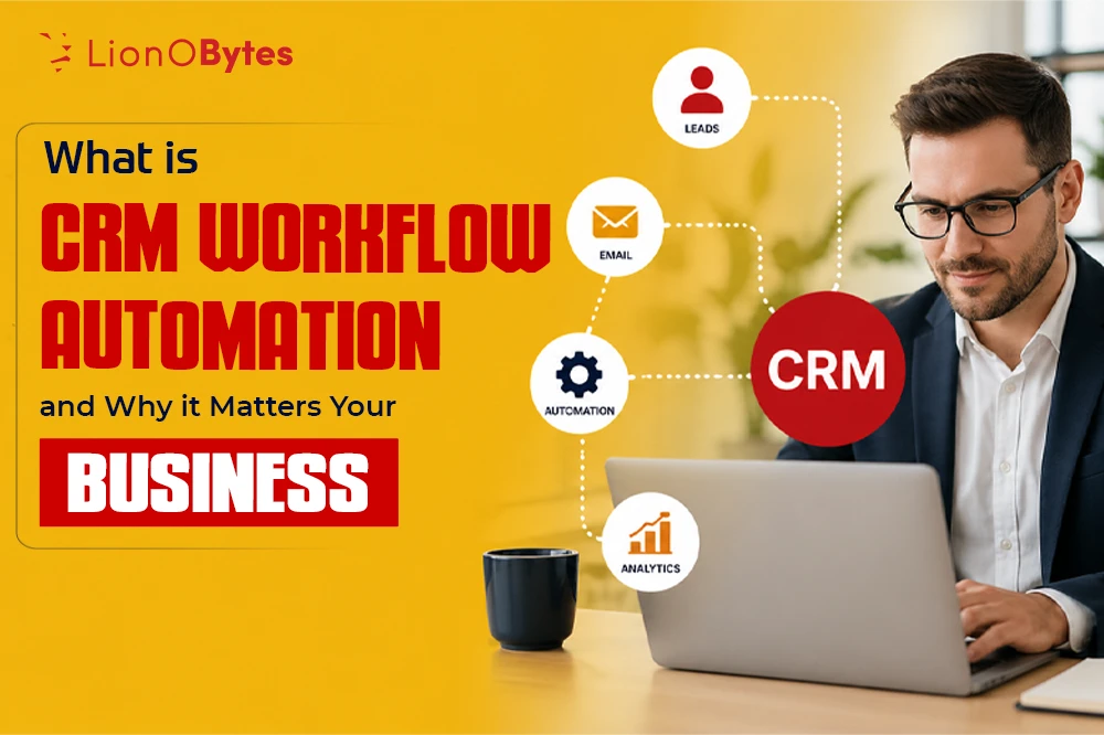 An employee managing workflow automation on his laptop.